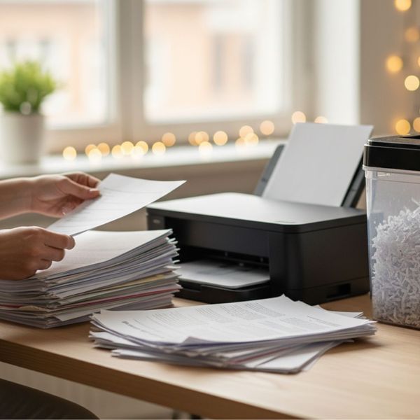 person shredding and digitizing documents person shredding and digitizing documents