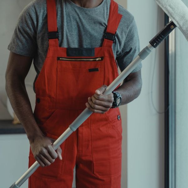 A cleaning company worker
