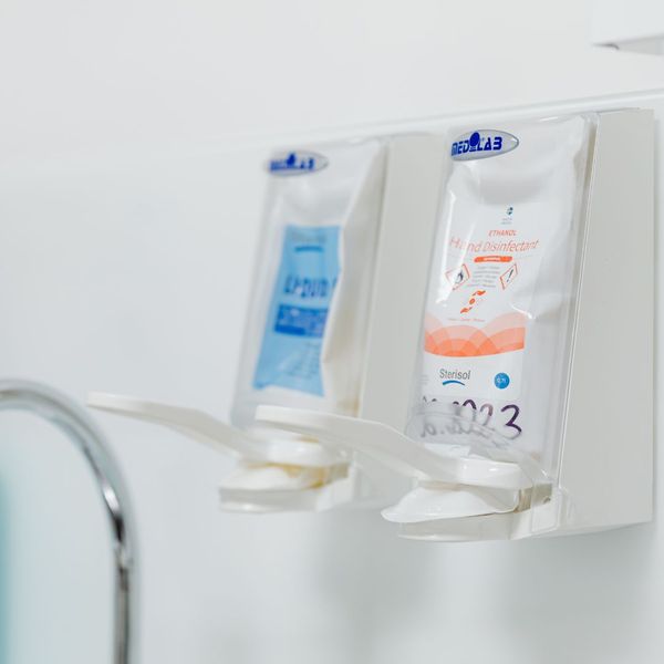 soap and hand disinfectant dispensers