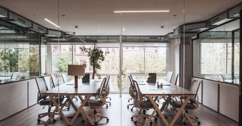 Clean office space area