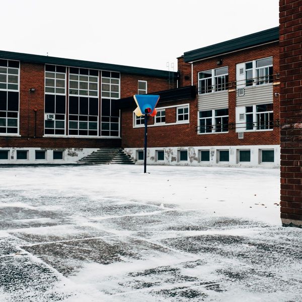 a playground during winter break