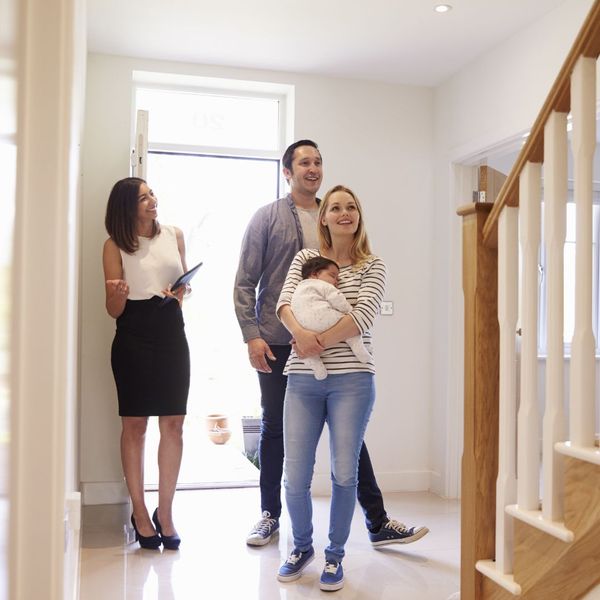 homebuyers touring house