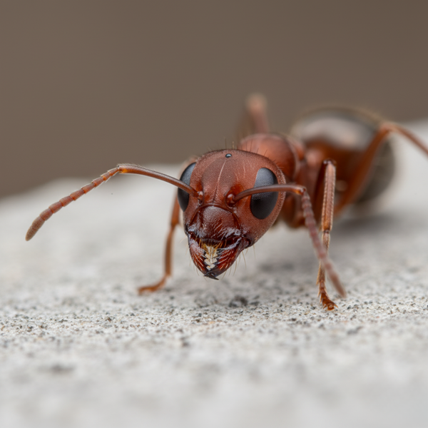 close up of ant face 