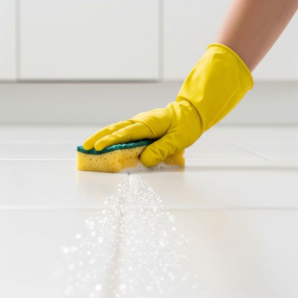A person cleaning a floor A person cleaning a floor