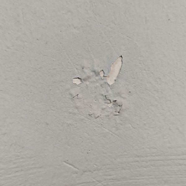 bubbled and peeling paint on wall