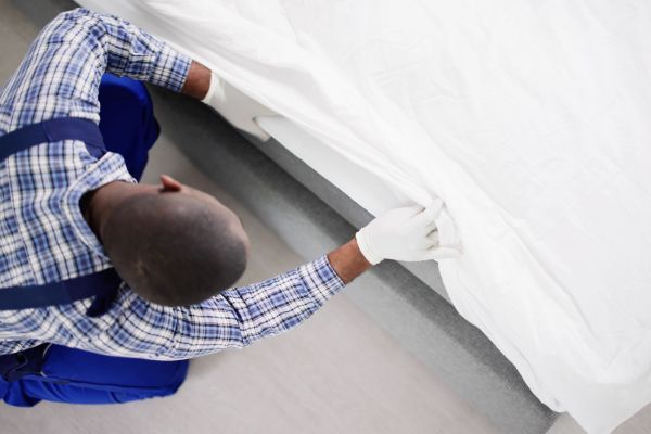 inspecting beds for bed bugs