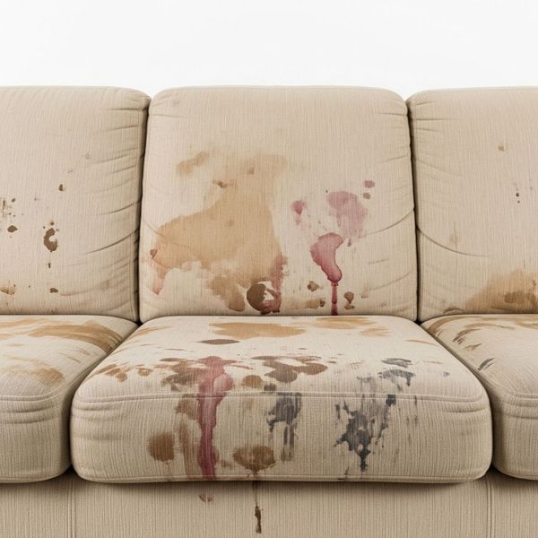 stained sofa