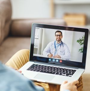 A telehealth call with a doctor