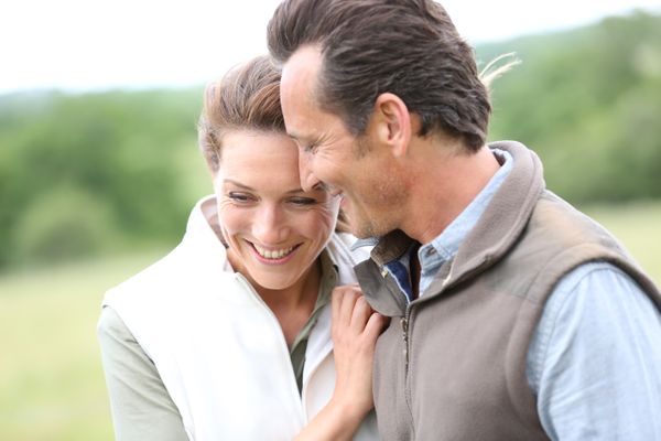 Couple embracing, representing renewed energy and connection from hormone therapy