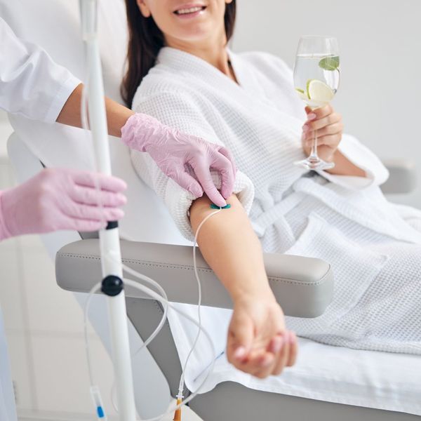 Woman getting IV Therapy