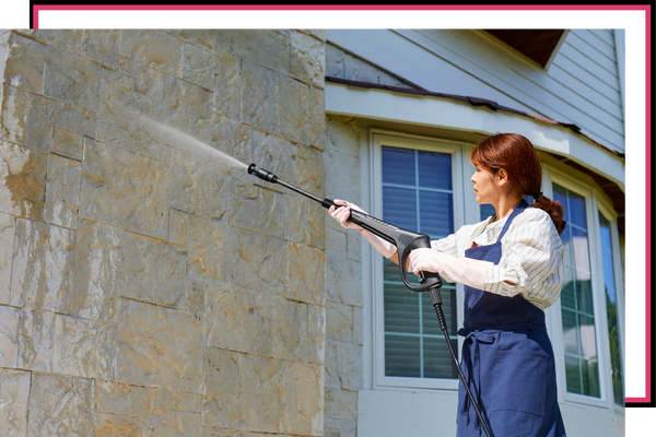 Pressure washing.