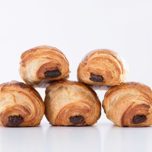 stacked chocolate crossants