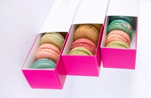 boxes of macarons