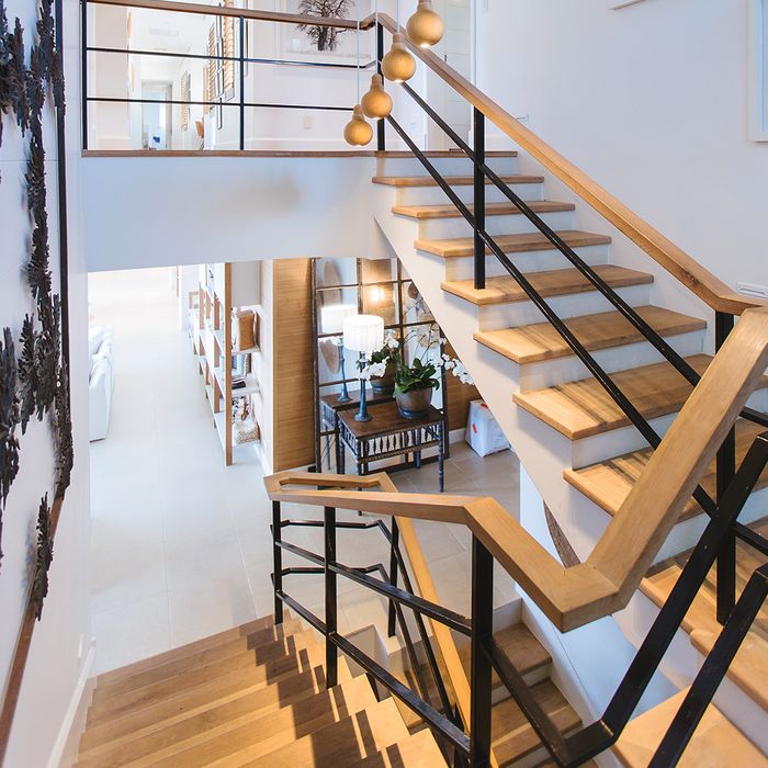 Modern wood staircase