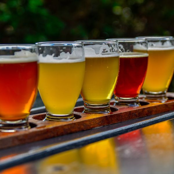 a flight of beers