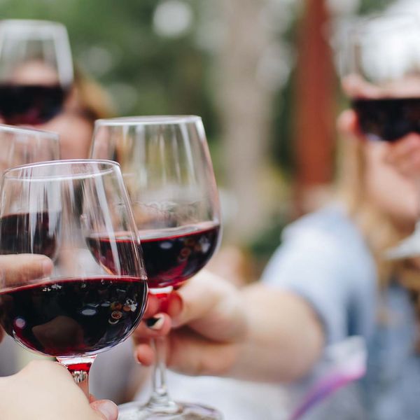 Group of friends making a toast