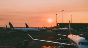 Airport runway.