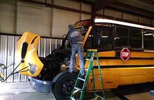 adding windshield to bus