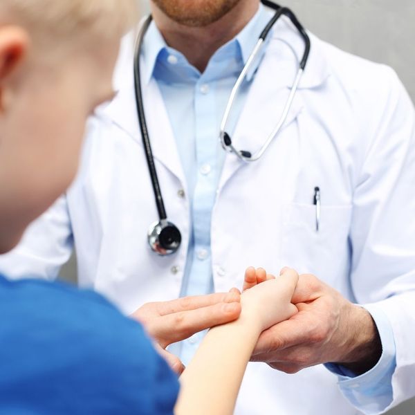 boy getting a sports physical