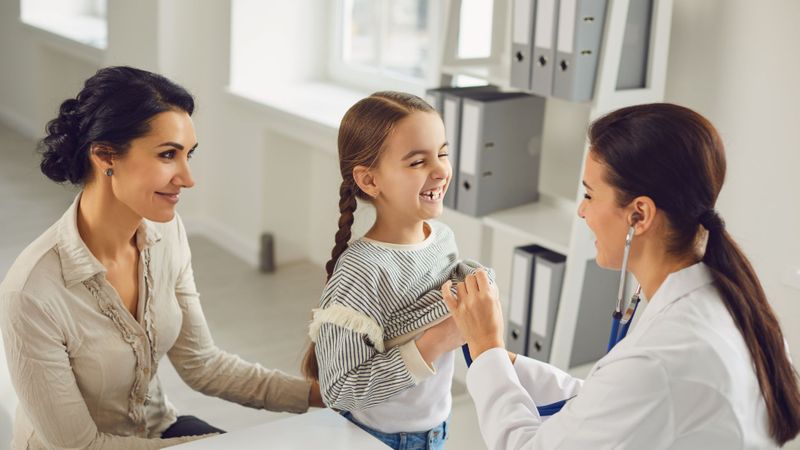 girl getting an annual wellness exam