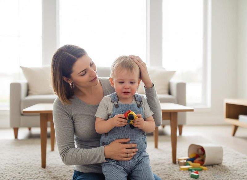Mother Comforting Upset Toddler