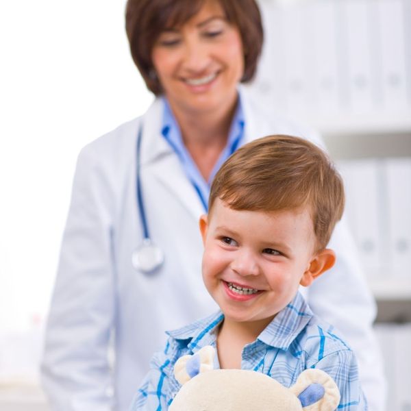 boy at a sports physical