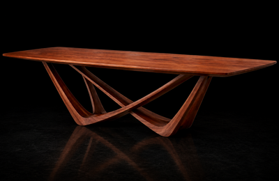 Sapele Modern Sculpted Table