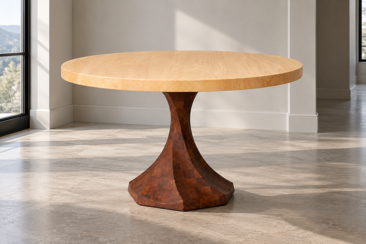 Custom Maple and Mahogany End Grain Table