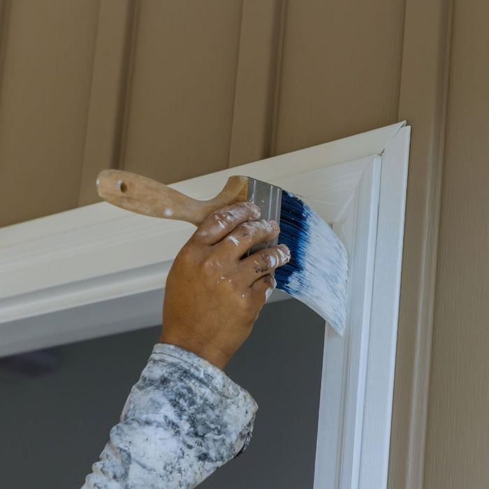 Painting a door frame