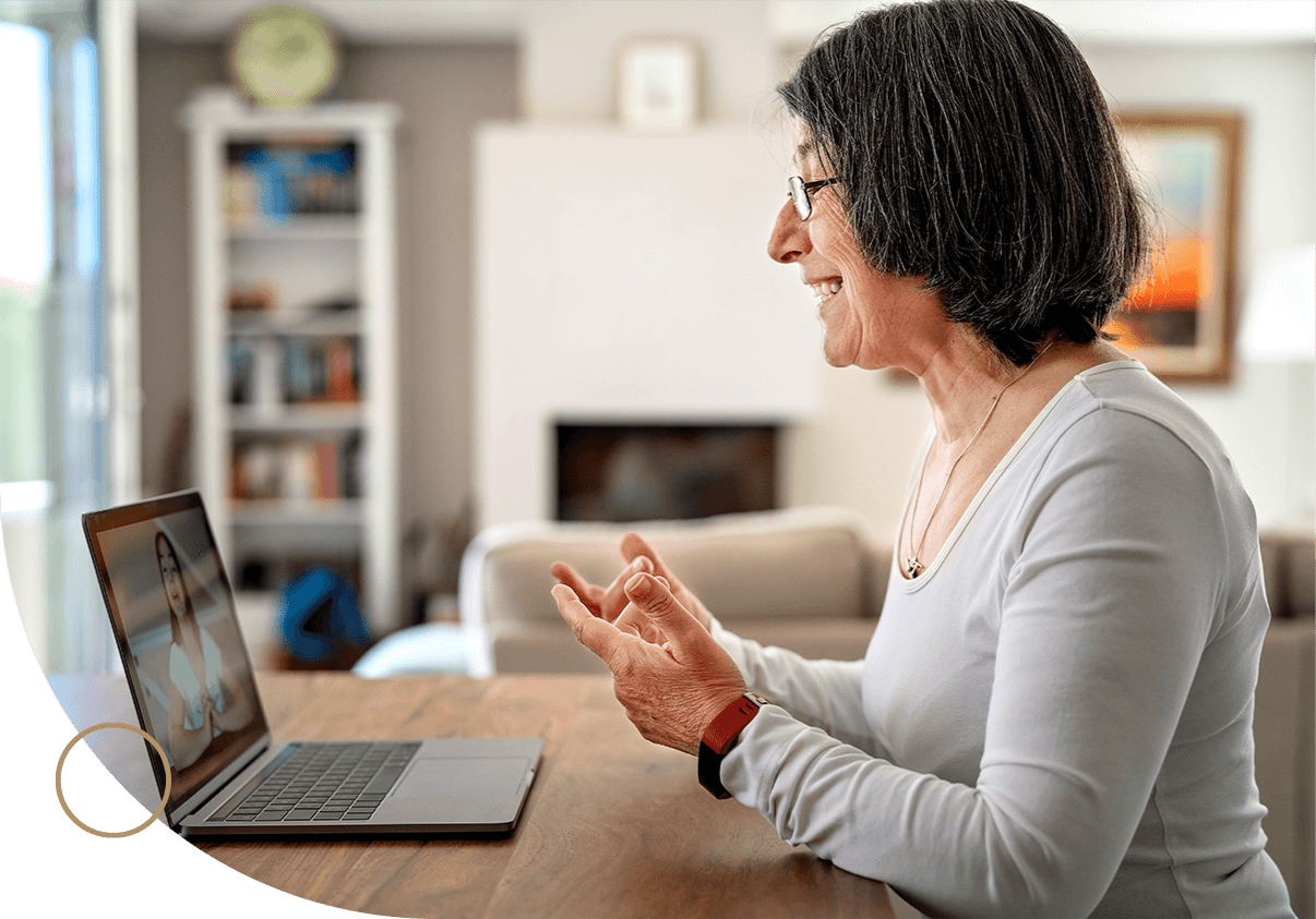 woman on virtual call