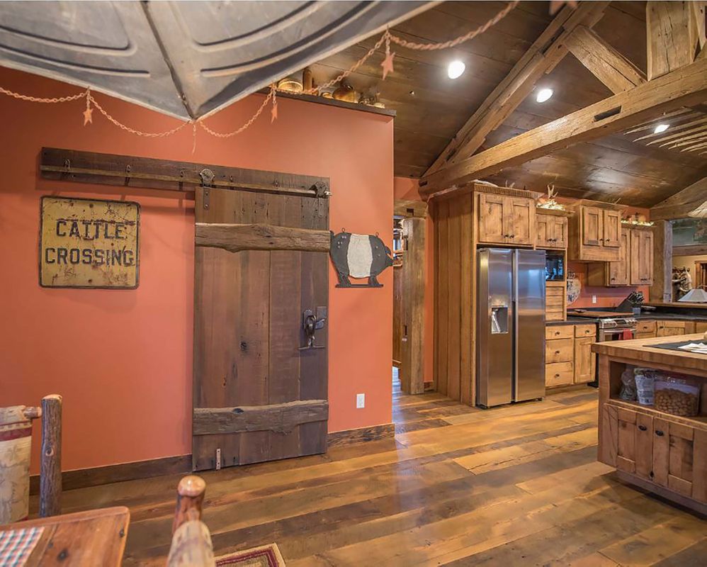 Reclaimed Door, Floor and Beams