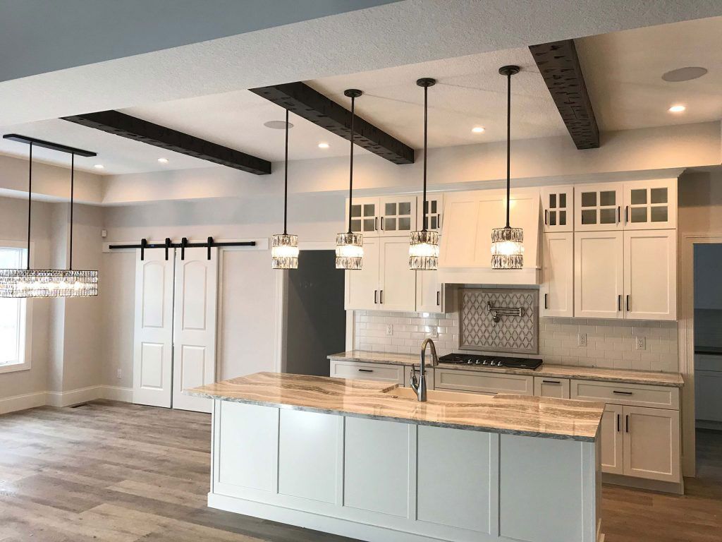 Kitchen Hand Hewn Box Beams