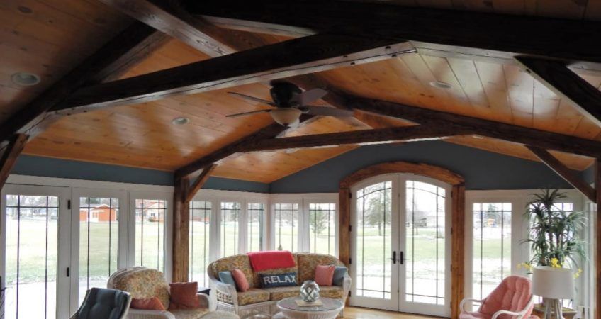 Wood Beams in a Sun Room