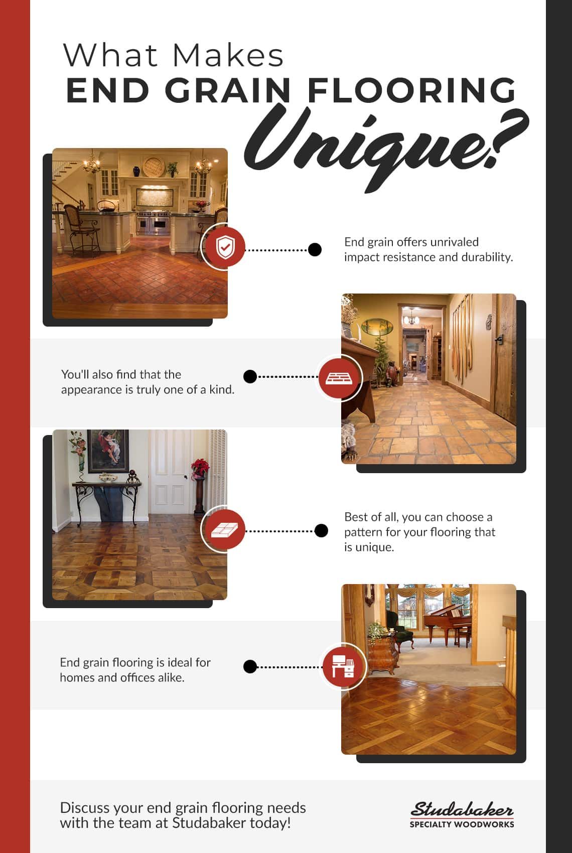 What makes end grain flooring unique infographic