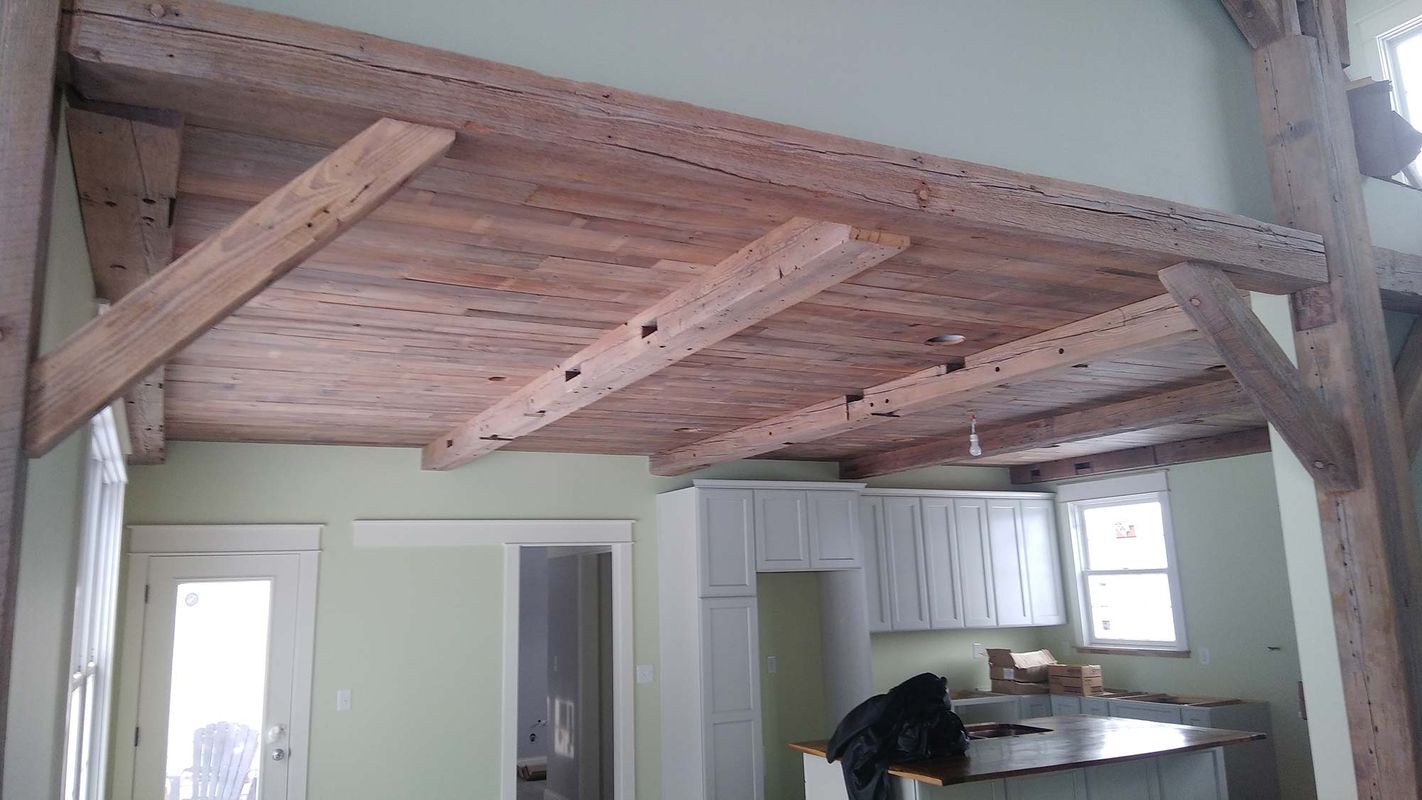 Kitchen Reclaimed Barn Wood Ceiling
