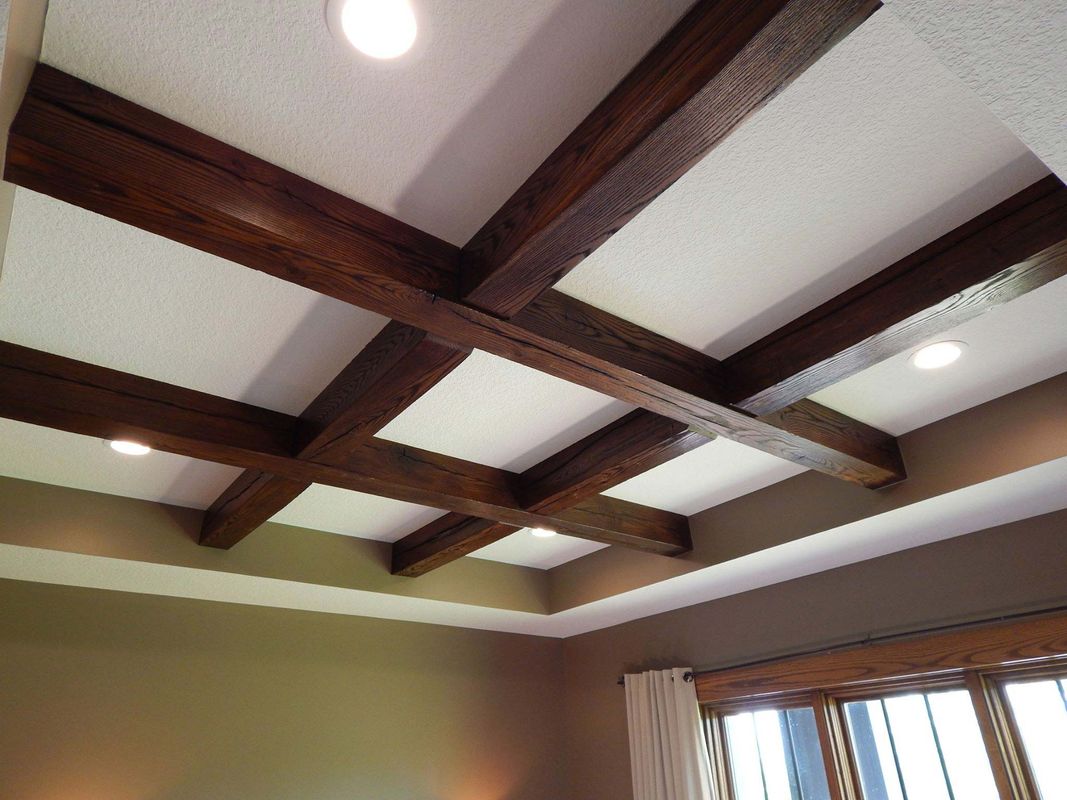 Coffered Ceiling with Beams