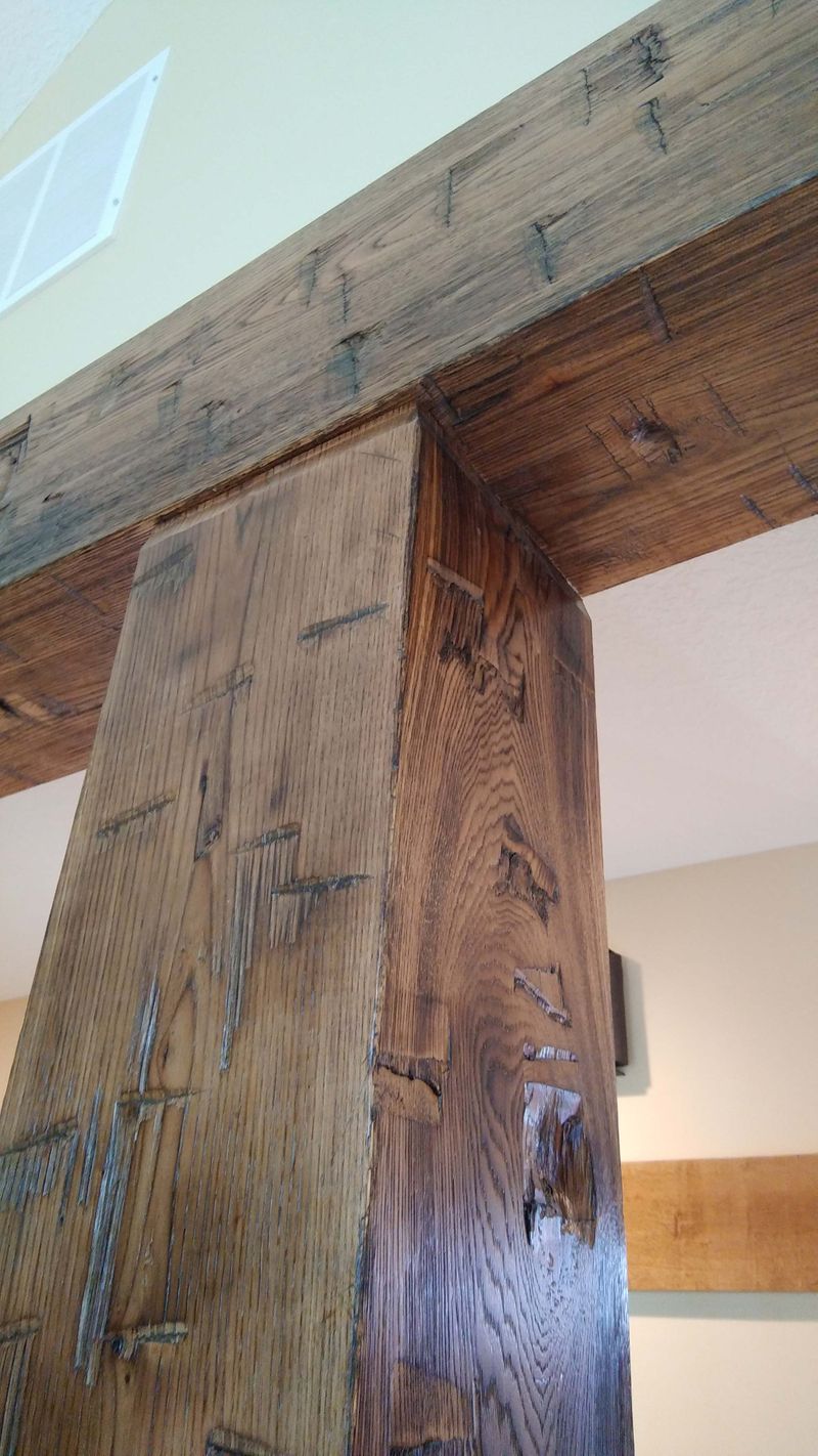 Hickory Hand Hewn Box Beam