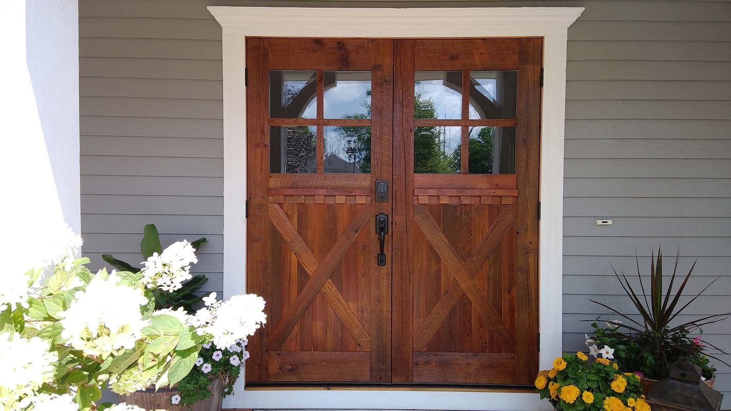 Reclaimed Pine Front Entry Door