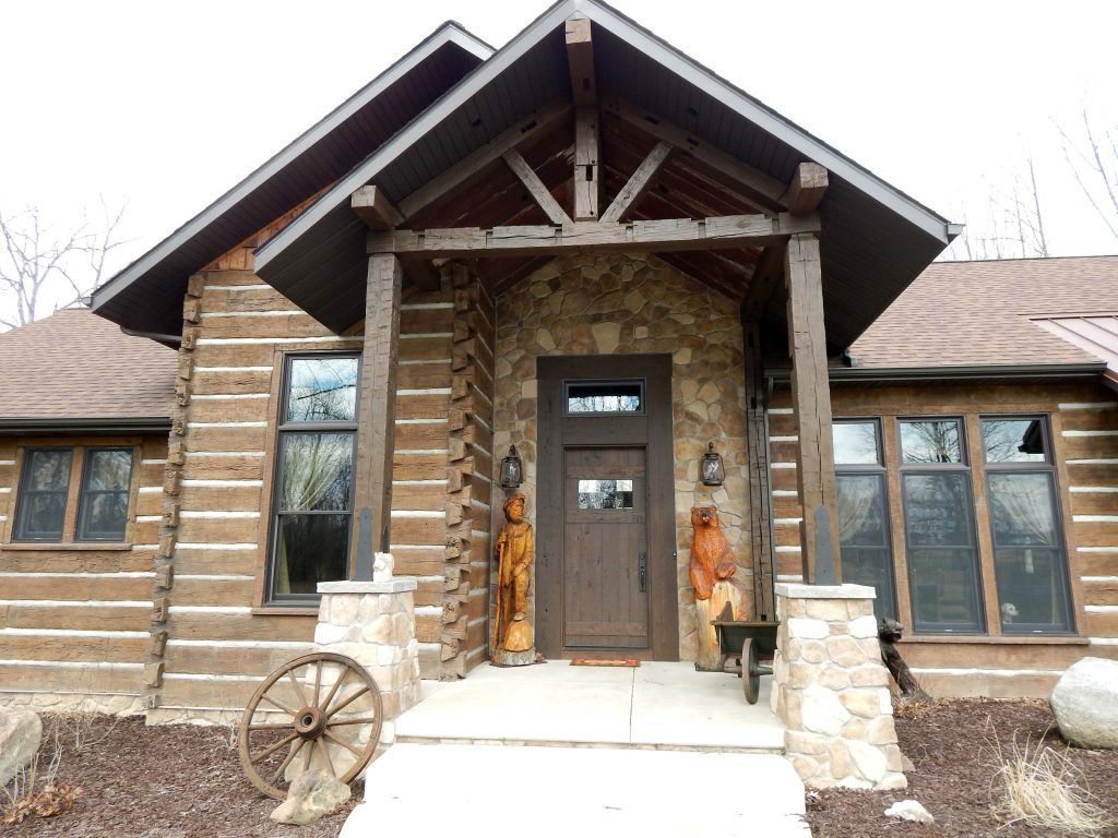 Exterior Barn Beam Front Entry