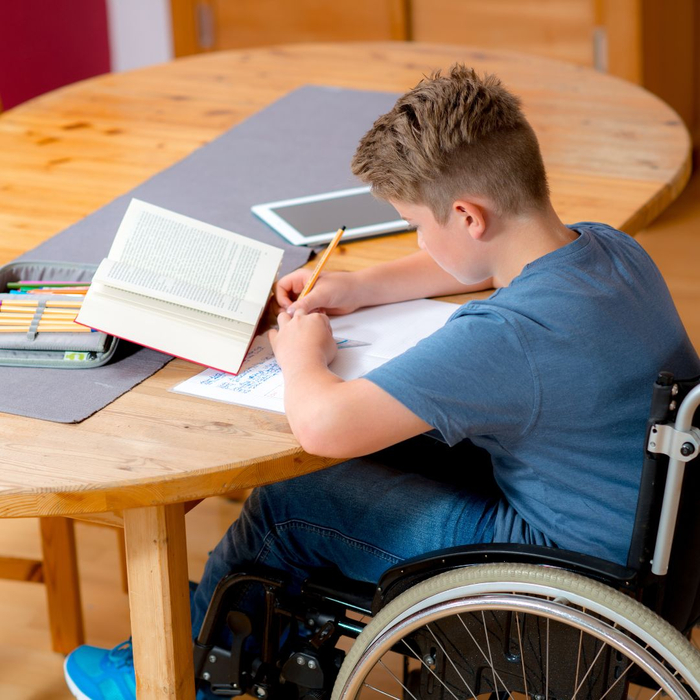 disabled child studying