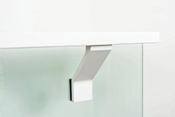 Componance SA Series Modern Glass-Mounted Handrail Bracket - White