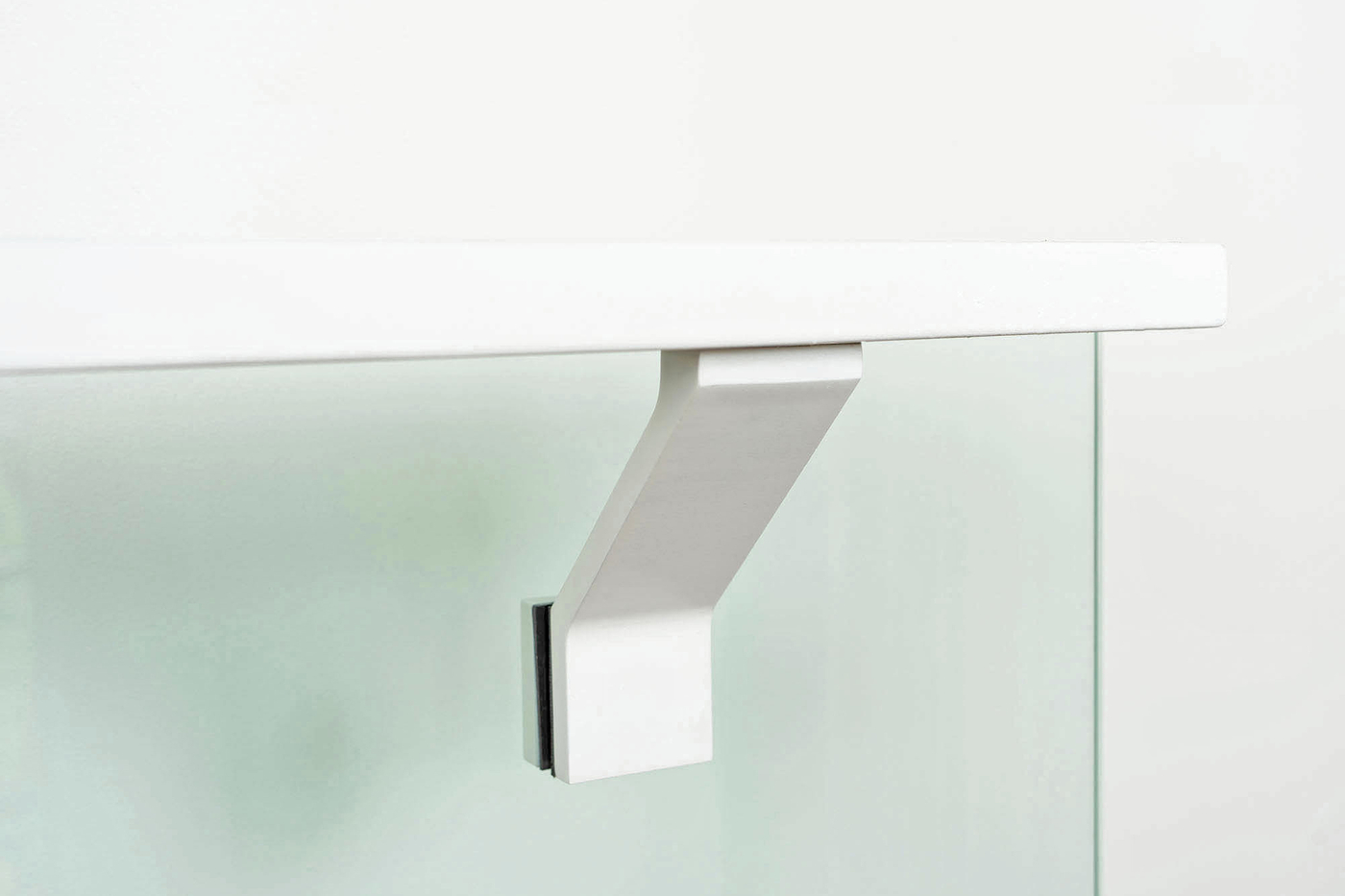 Componance SA Series Modern Glass-Mounted Handrail Bracket - White