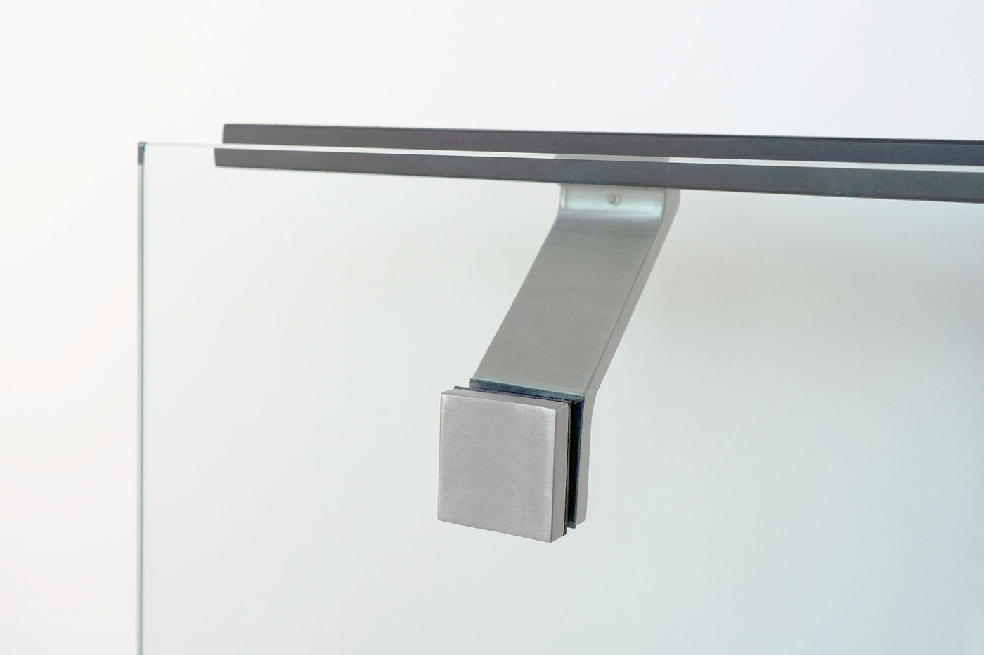 Componance SA Series Brushed Stainless Steel Glass-Mounted Bracket Rear View