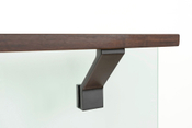 Componance SA Series Modern Glass-Mounted Handrail Bracket - Black