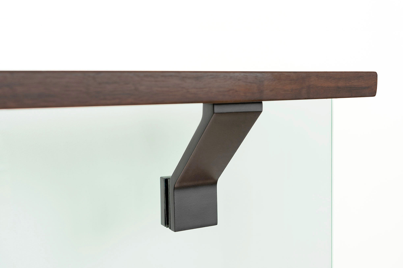 Componance SA Series Modern Glass-Mounted Handrail Bracket - Black