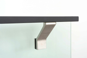 Componance SA Series Modern Glass-Mounted Handrail Bracket - Brushed Stainless Steel