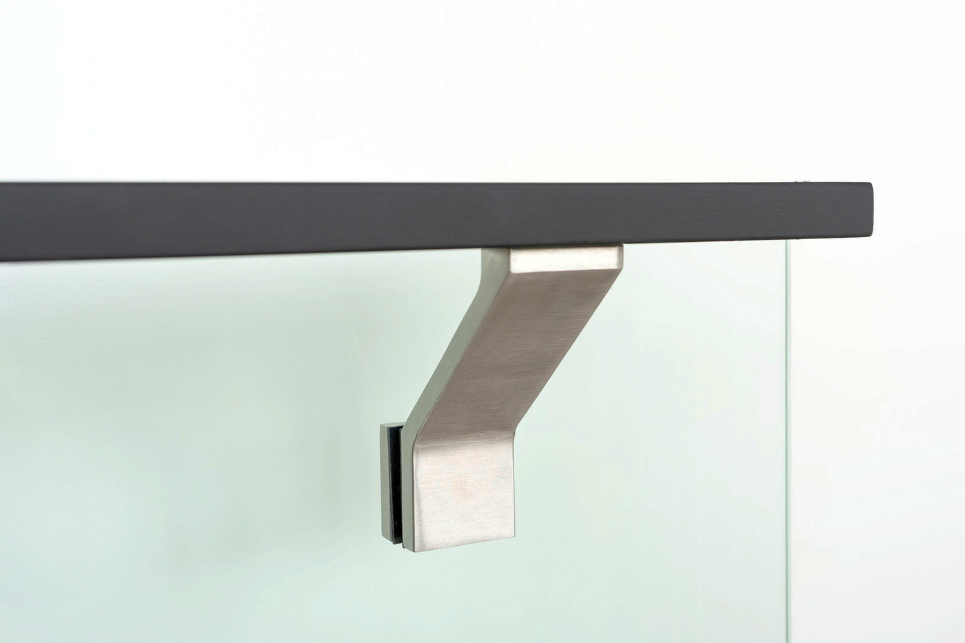 Componance SA Series Modern Glass-Mounted Handrail Bracket - Brushed Stainless Steel