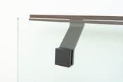 Componance SA Series Black Glass-Mounted Bracket Rear View