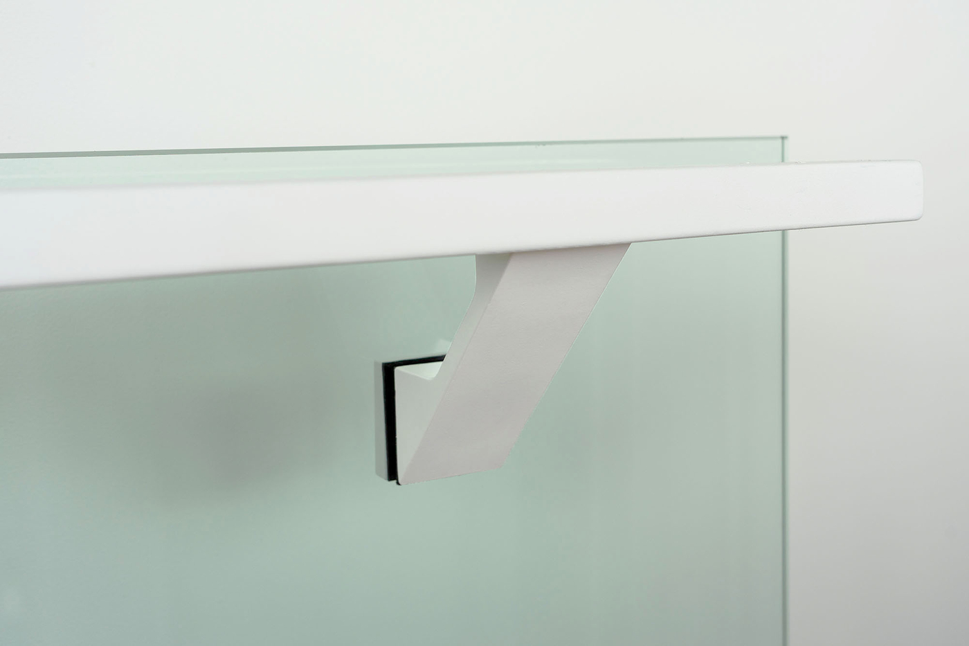 Componance VS Series White Glass-Mounted Handrail Bracket