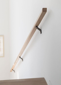 Componance Minimalist Black Wall-Mounted Handrail Brackets